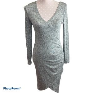 Trendyland Gray Stretchy Comfortable Dress Sz S